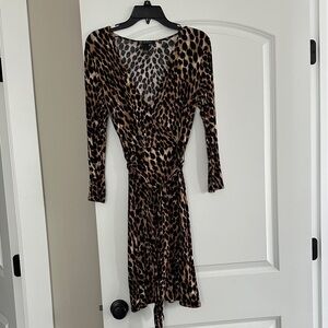 INC International Concepts Animal Print Long Sleeve Dress